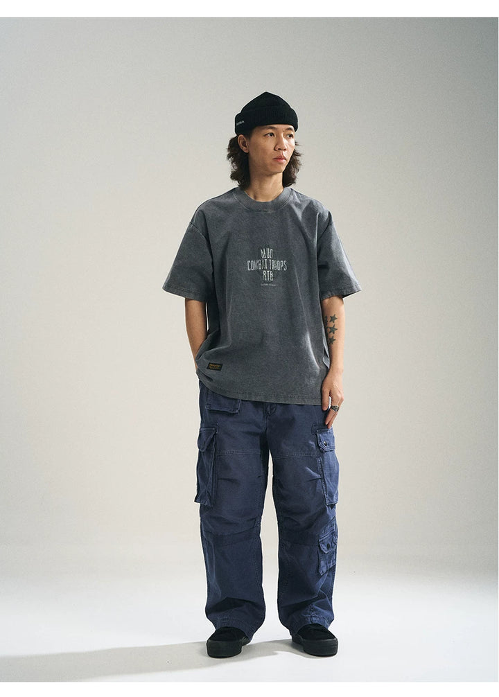 MU567 Vintage Washed Cactus Print Tee