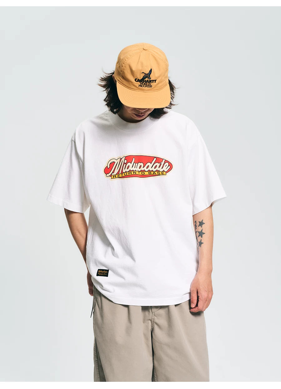 MU539 Vintage American Print Panel Tee
