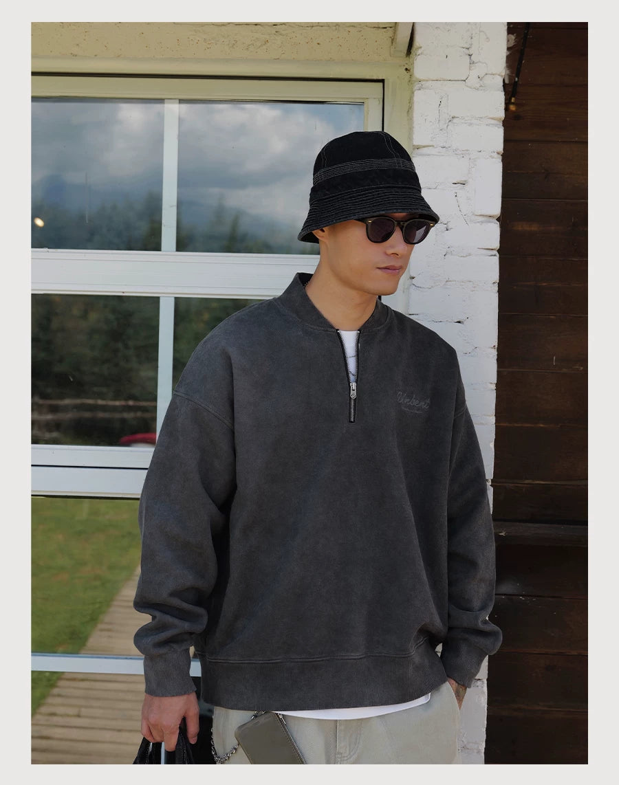 Henley Half-Zip Sweatshirt