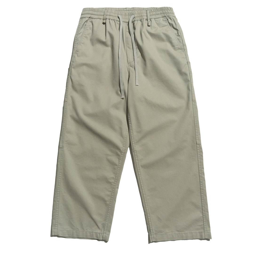 Casual Drawstring Straight-Leg Pants