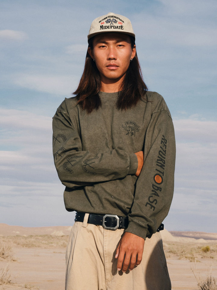 Asutu Dyed Wild Boar Print Tee