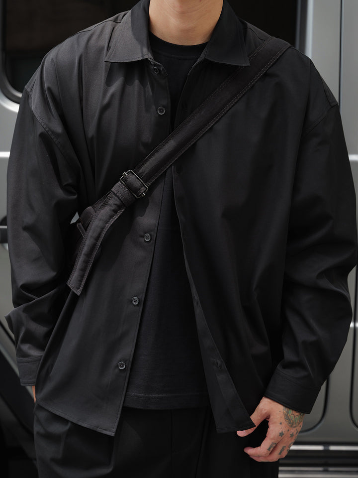 Solid Anti-Wrinkle Long-Sleeve Shirt