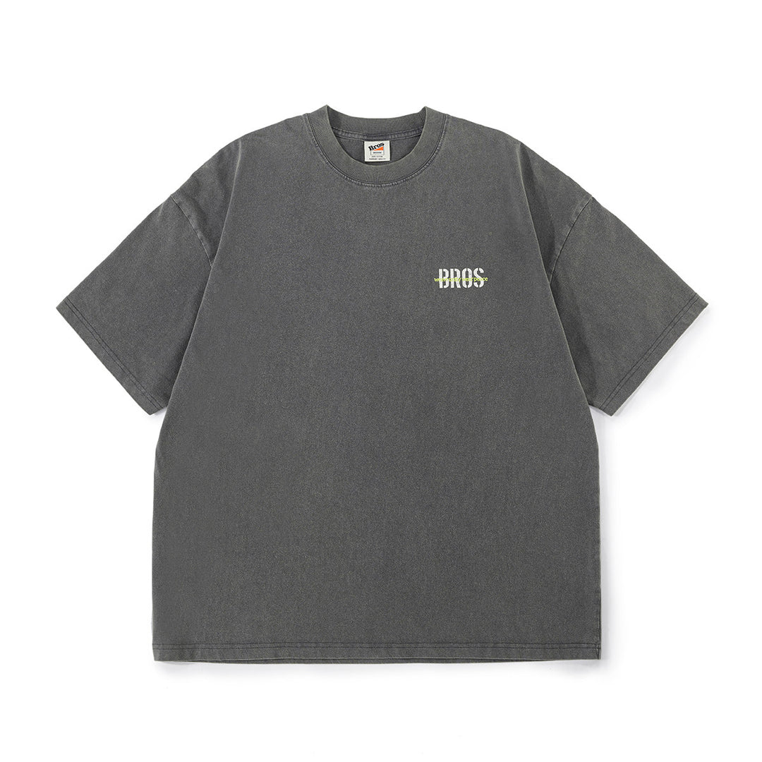 Washed "BROS" Logo Tee