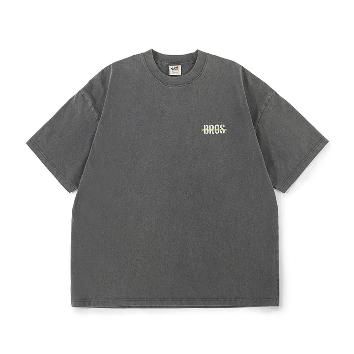 Washed "BROS" Logo Tee