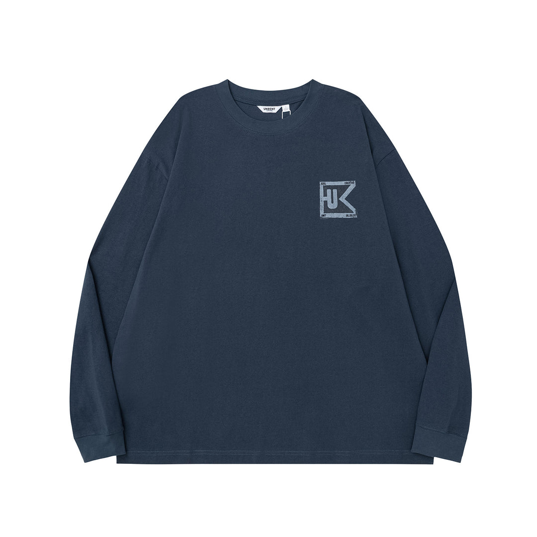 Distressed Logo Long-Sleeve