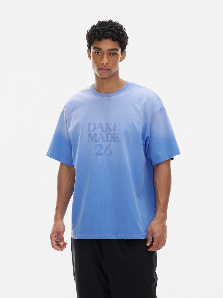 Gradient Acid Wash Logo Tee