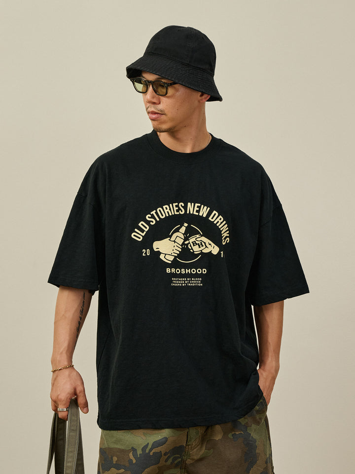 Slub Cotton Print Tee