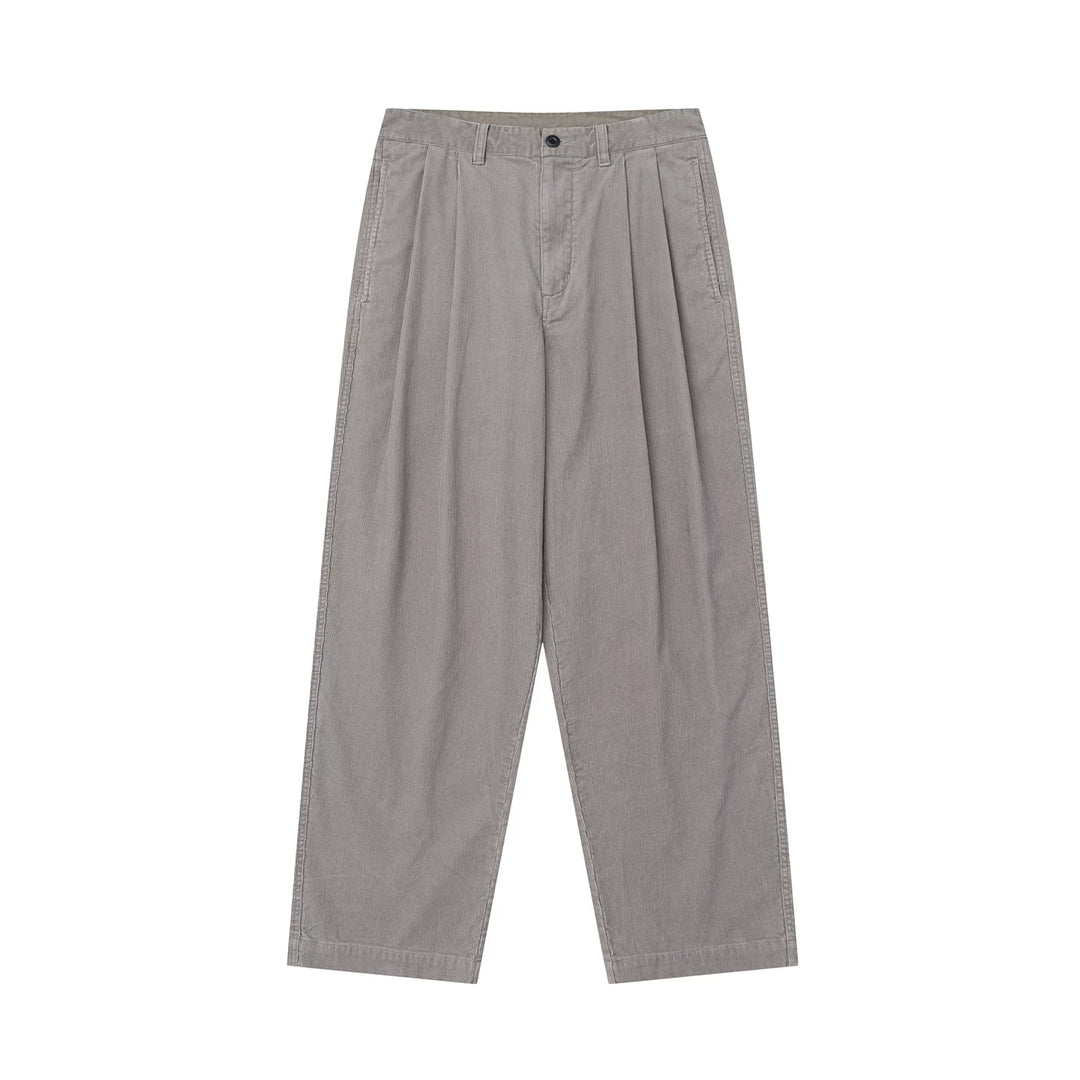 Double Pleat Corduroy Pants