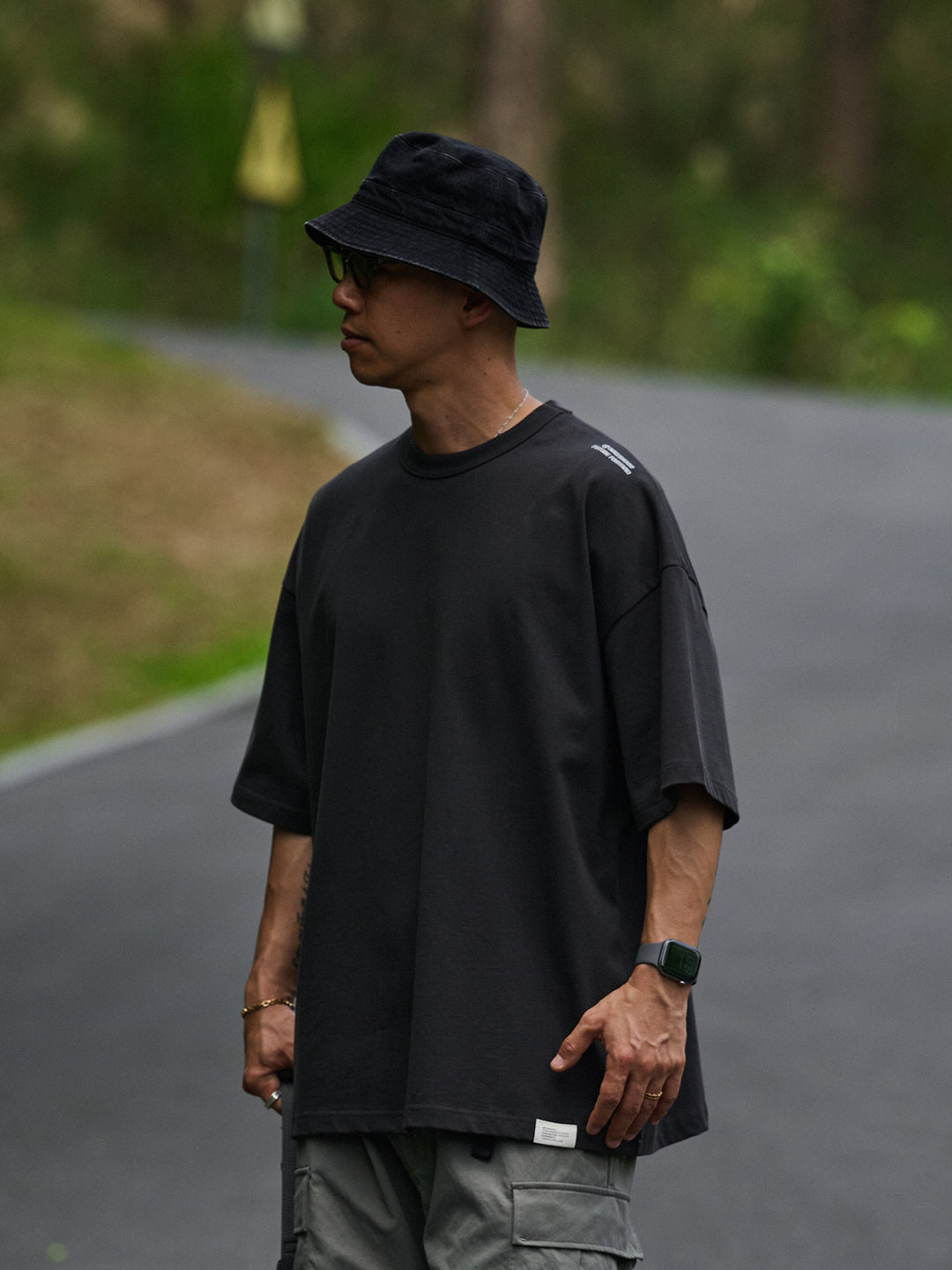 Anti-War Slogan Print Crewneck Tee