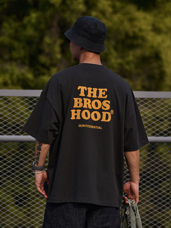 Suede Print Logo Tee