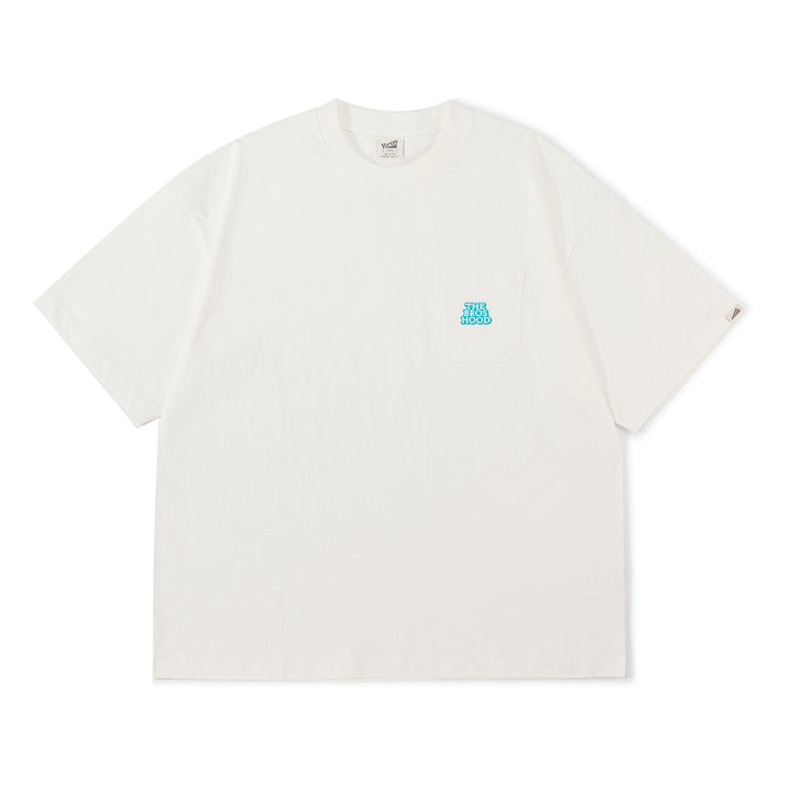 Text Embroidered Pocket Tee