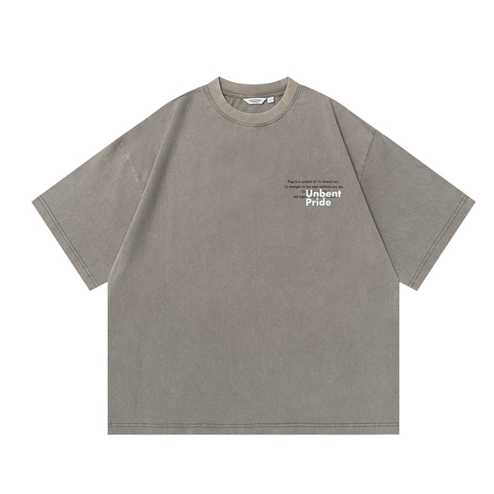 Distress Slogan Print Tee