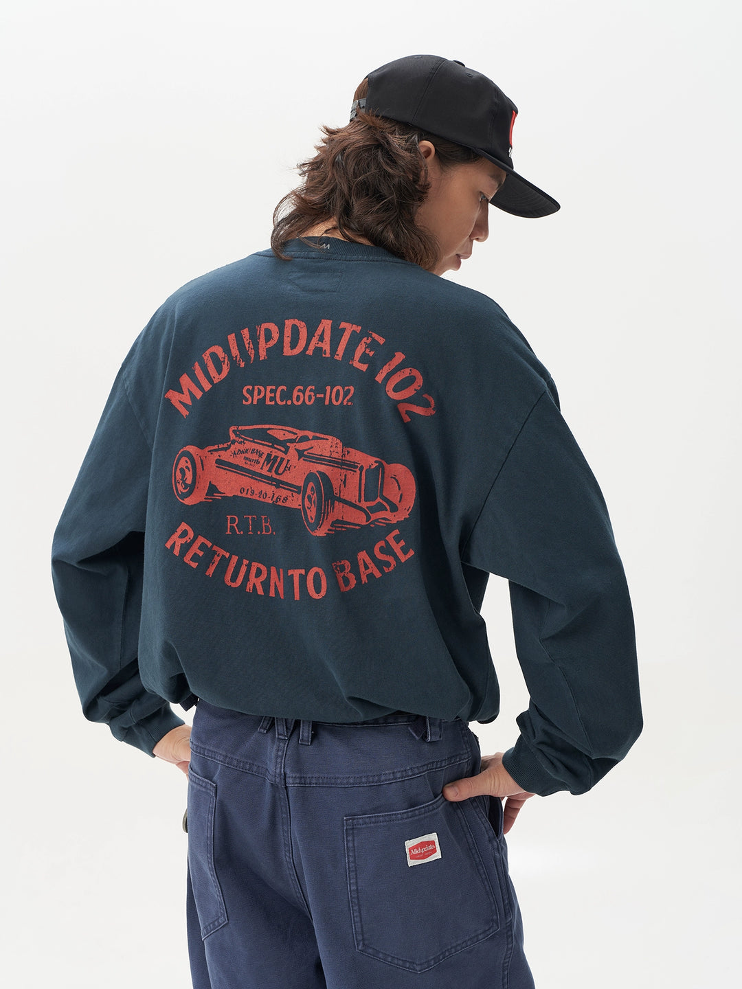 Racing Graphic Print Long Sleeve T-Shirt