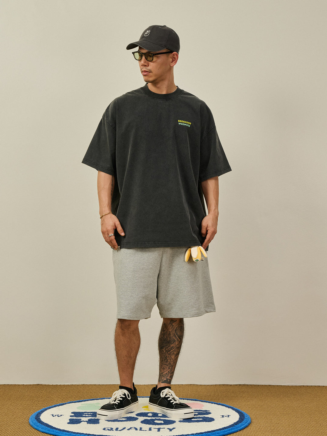 [BROS x Joe Ng]  Distressed Fruit Tag DTG Tee