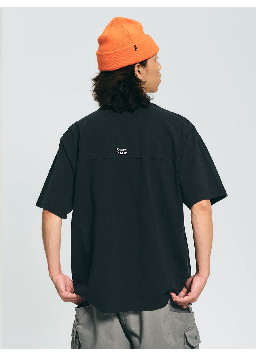 MU539 Vintage American Print Panel Tee