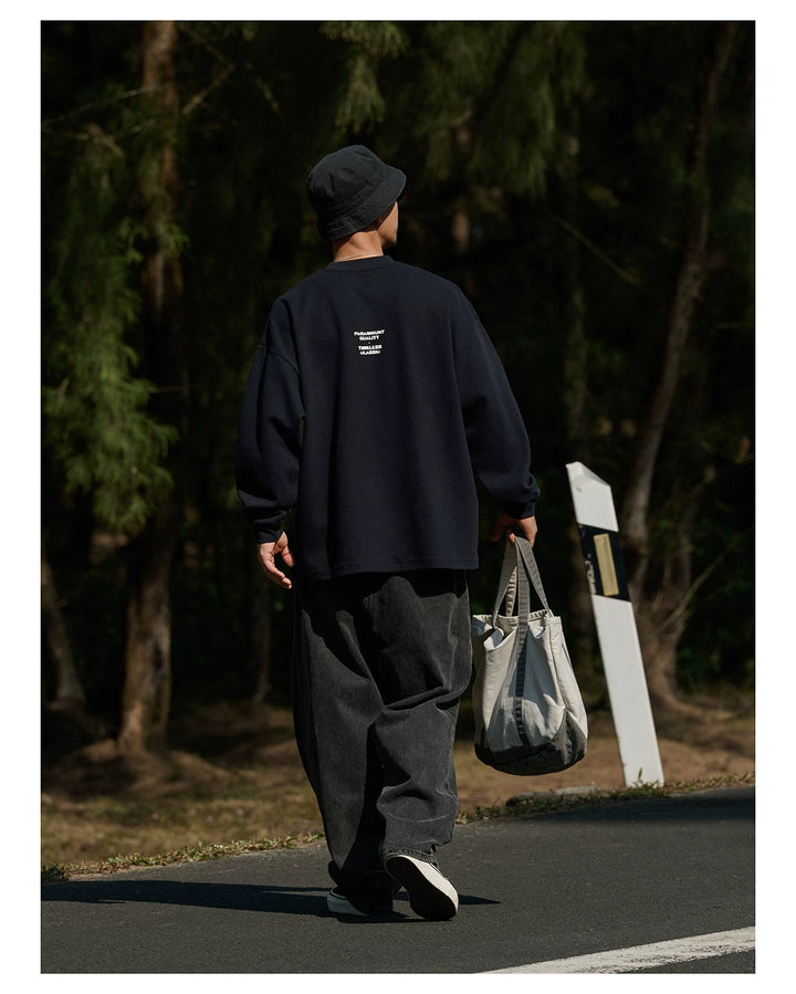 Blended Brushed Print Long Sleeve