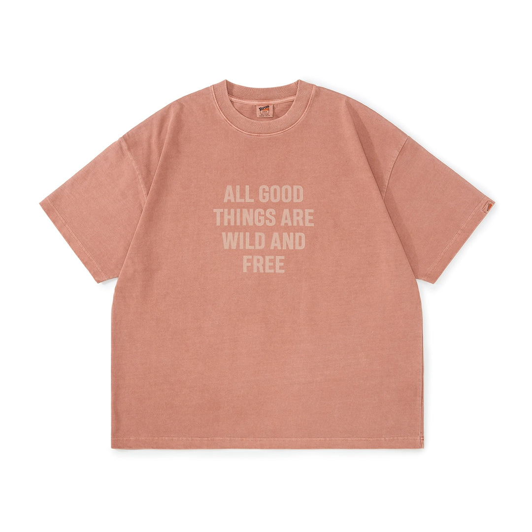 Acid Wash Slogan Print Tee