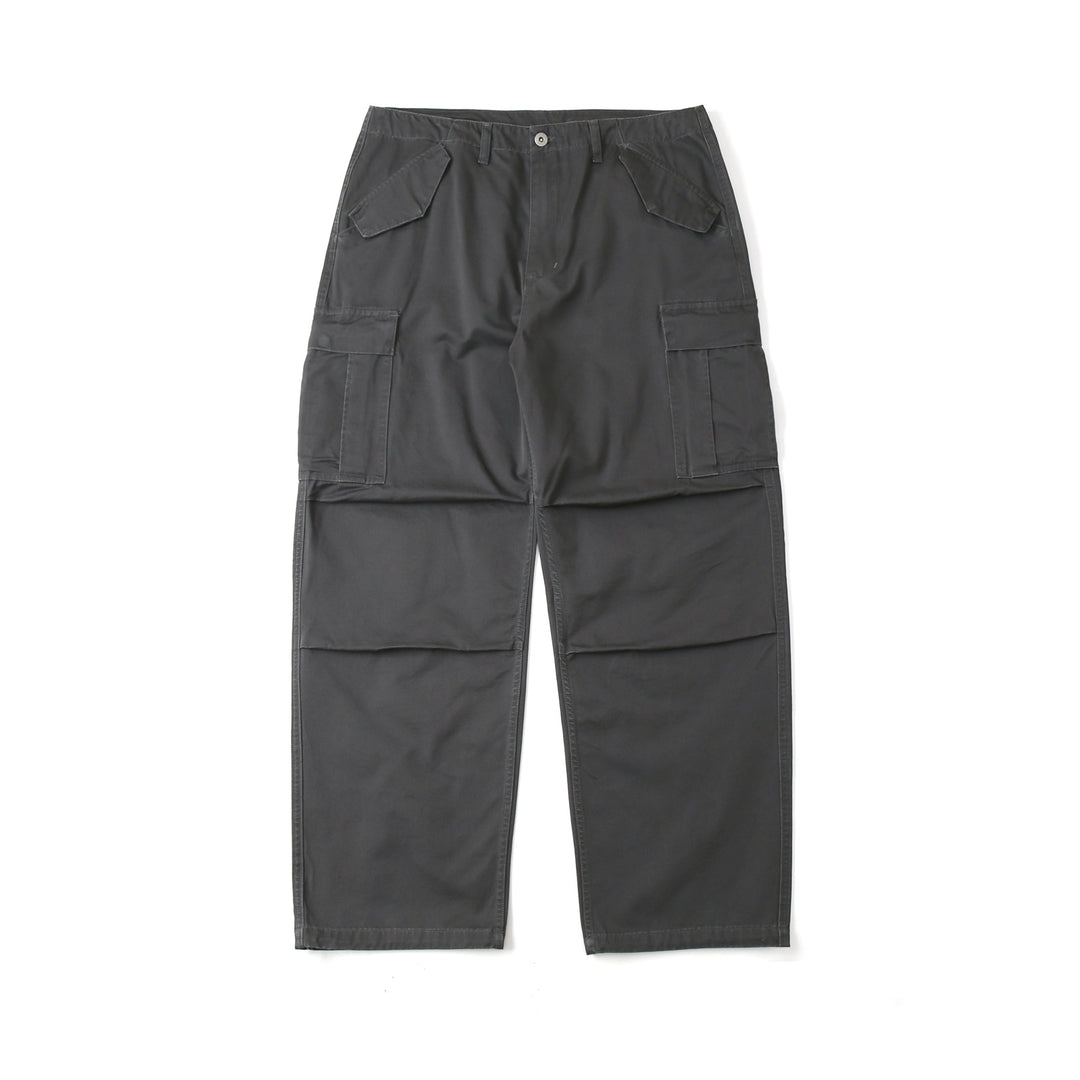 Light Wash Heavy Cotton Cargo Pants