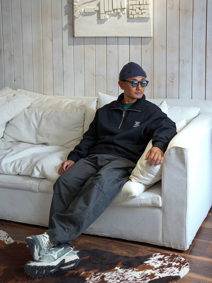 LAPRIMA HALF-ZIP MOCK SWEATSHIRT