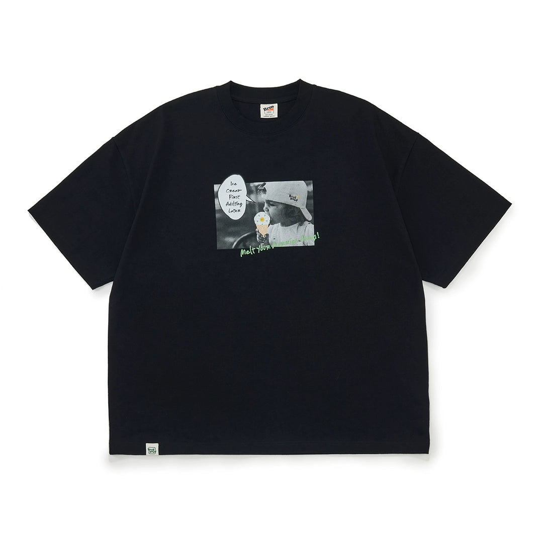 Broshood x JoeNg collaboration series "Ice Cream" Flower Print Tee