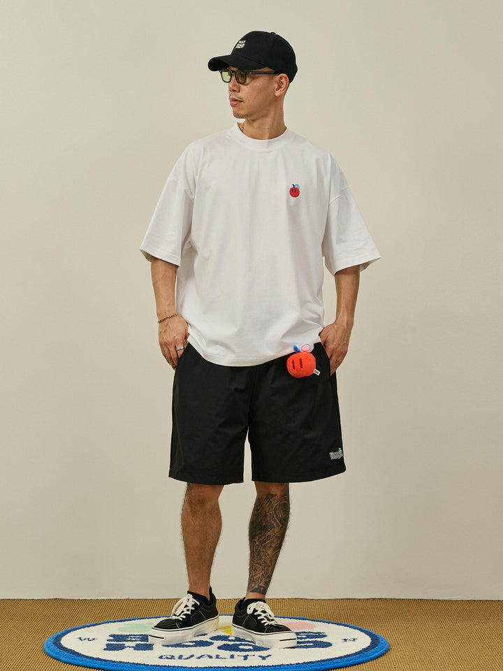 [BROS x Joe Ng] Reversible Loose Embroidered Shorts