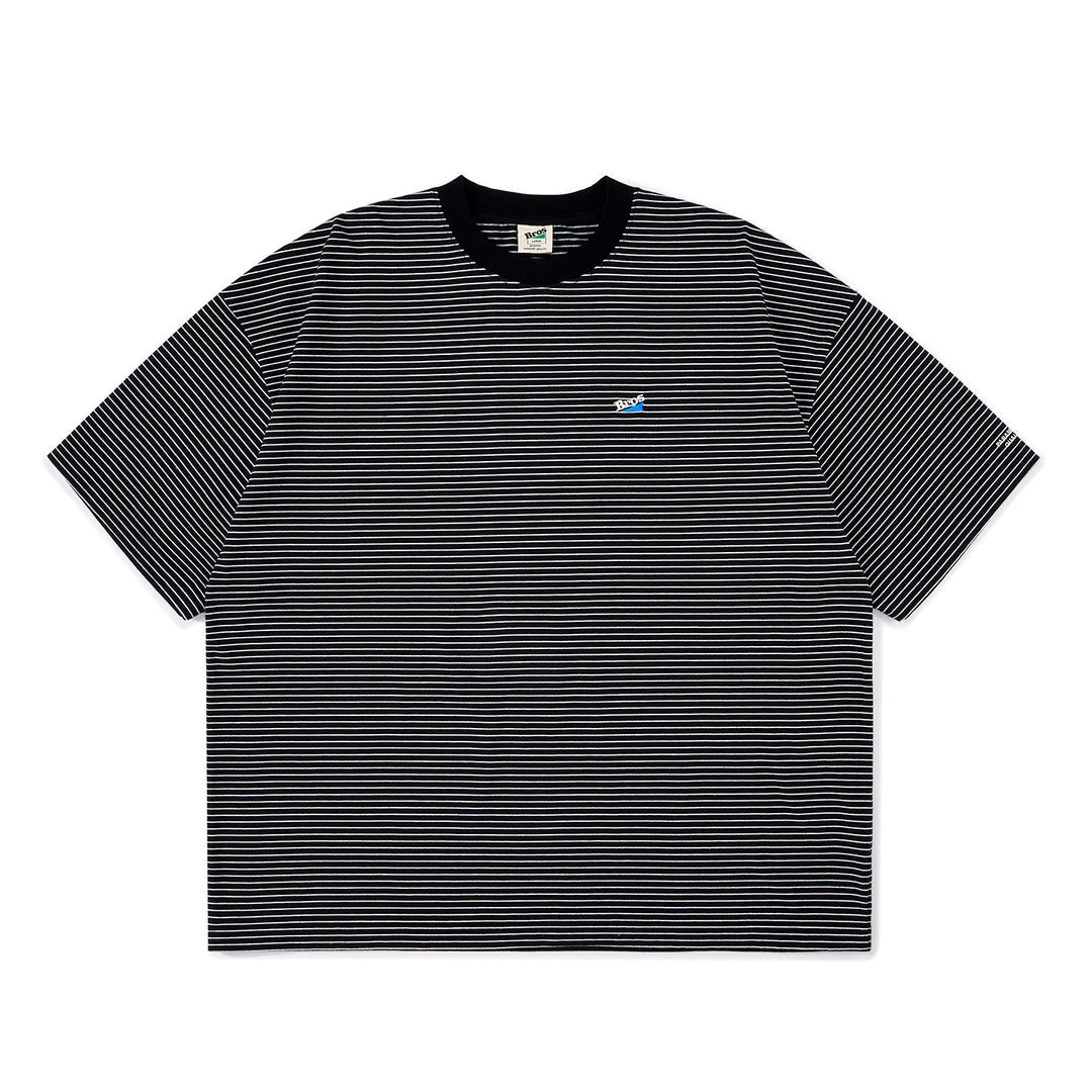 Embroidered Pinstripe Tee