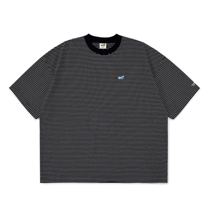 Embroidered Pinstripe Tee