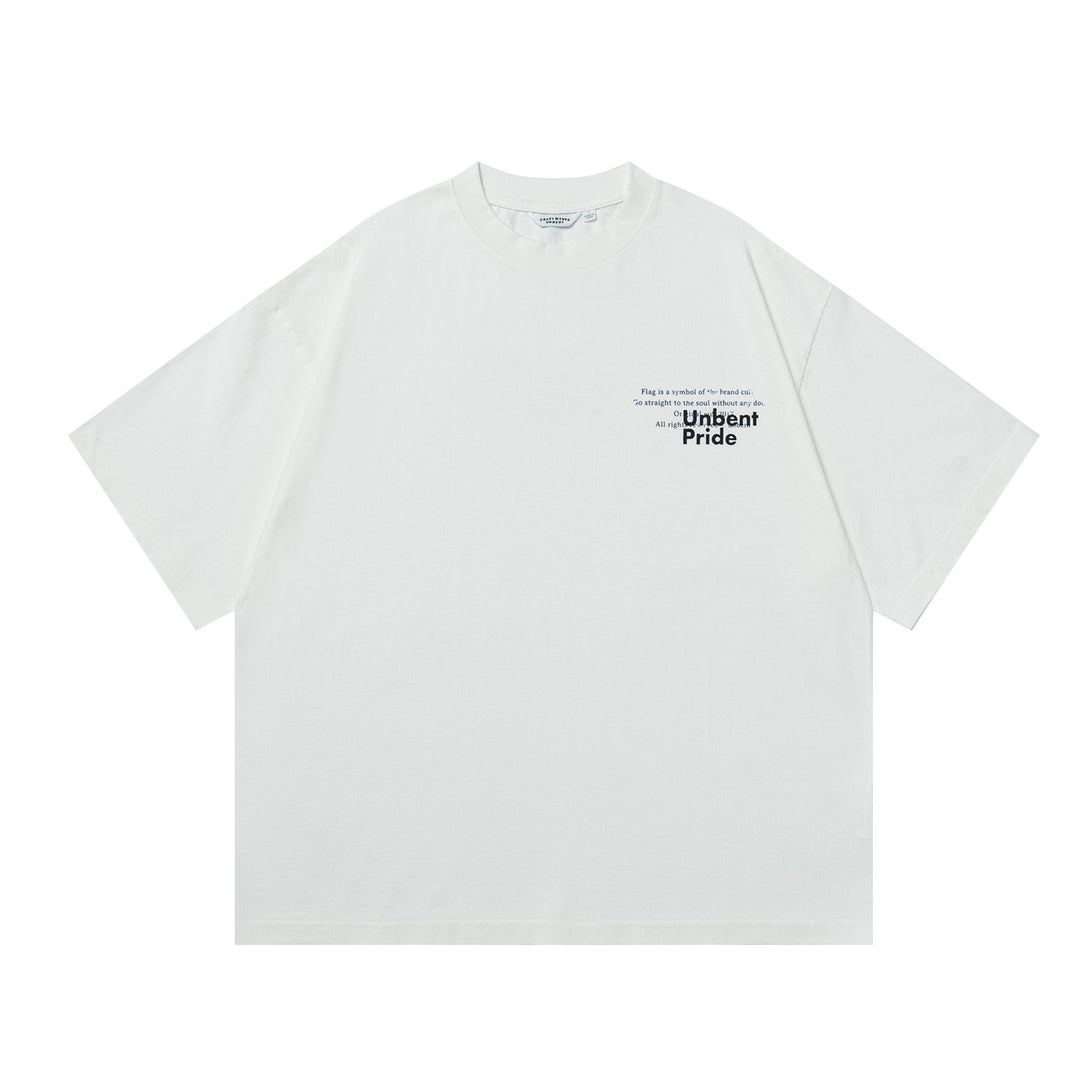 Distress Slogan Print Tee