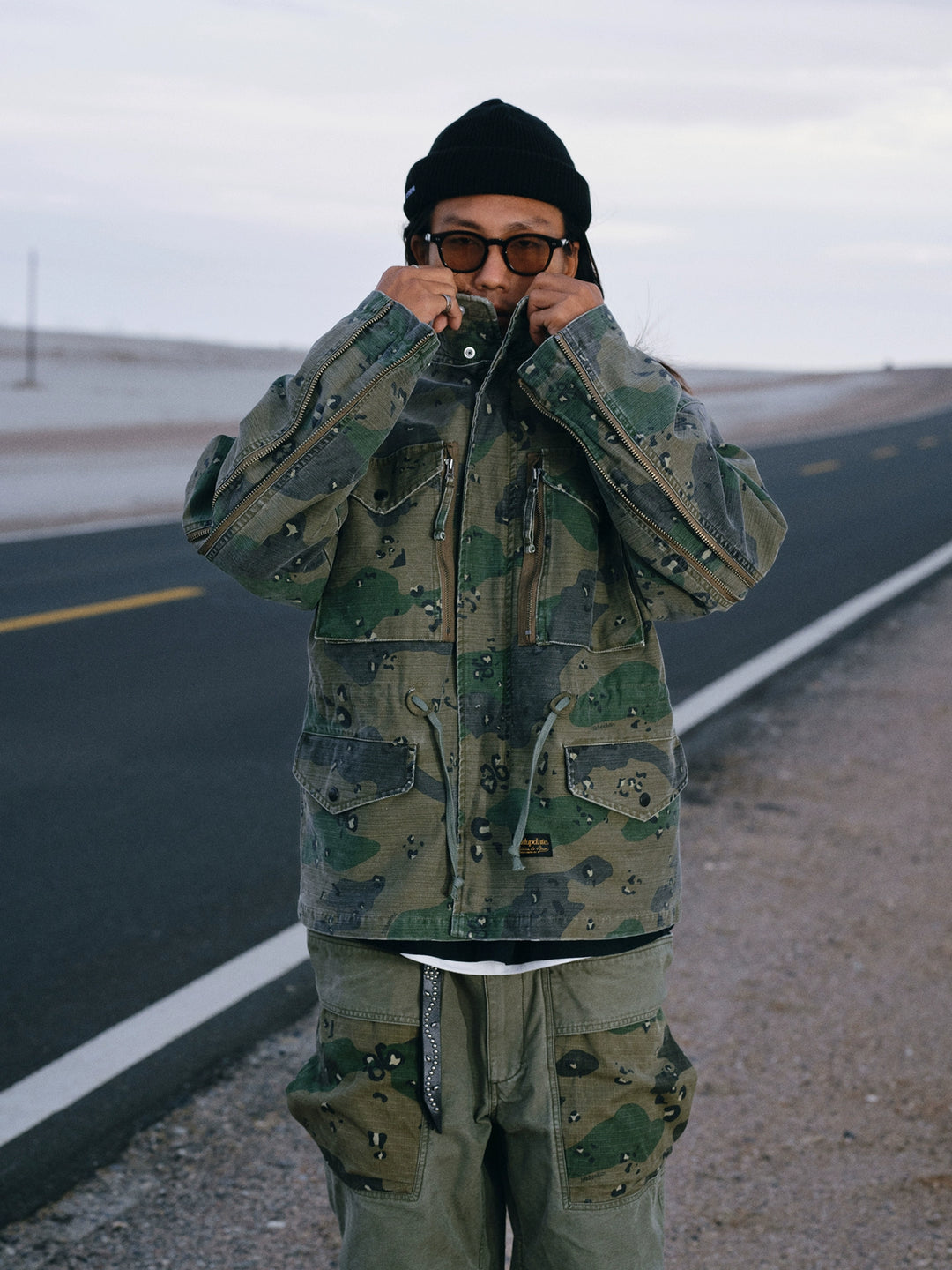 Washed M65 Camouflage Jacket