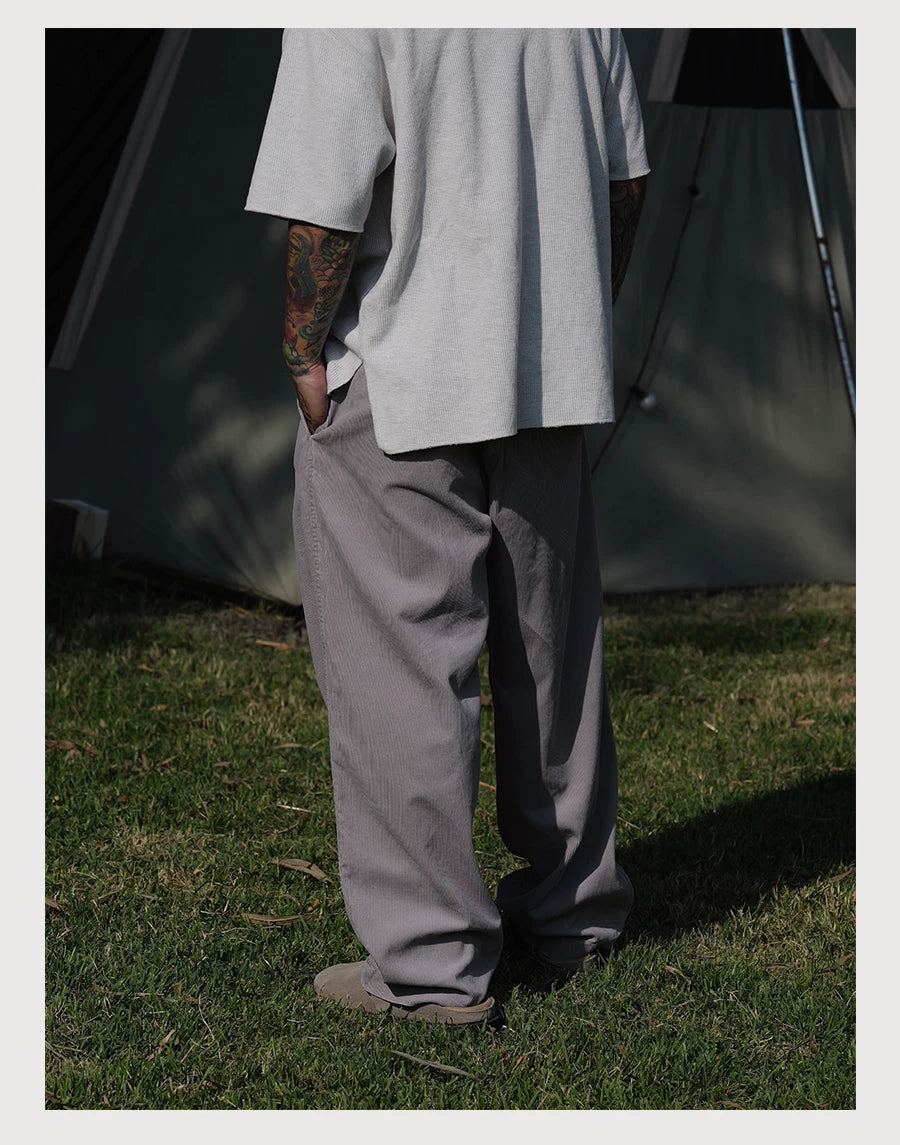 Double Pleat Corduroy Pants