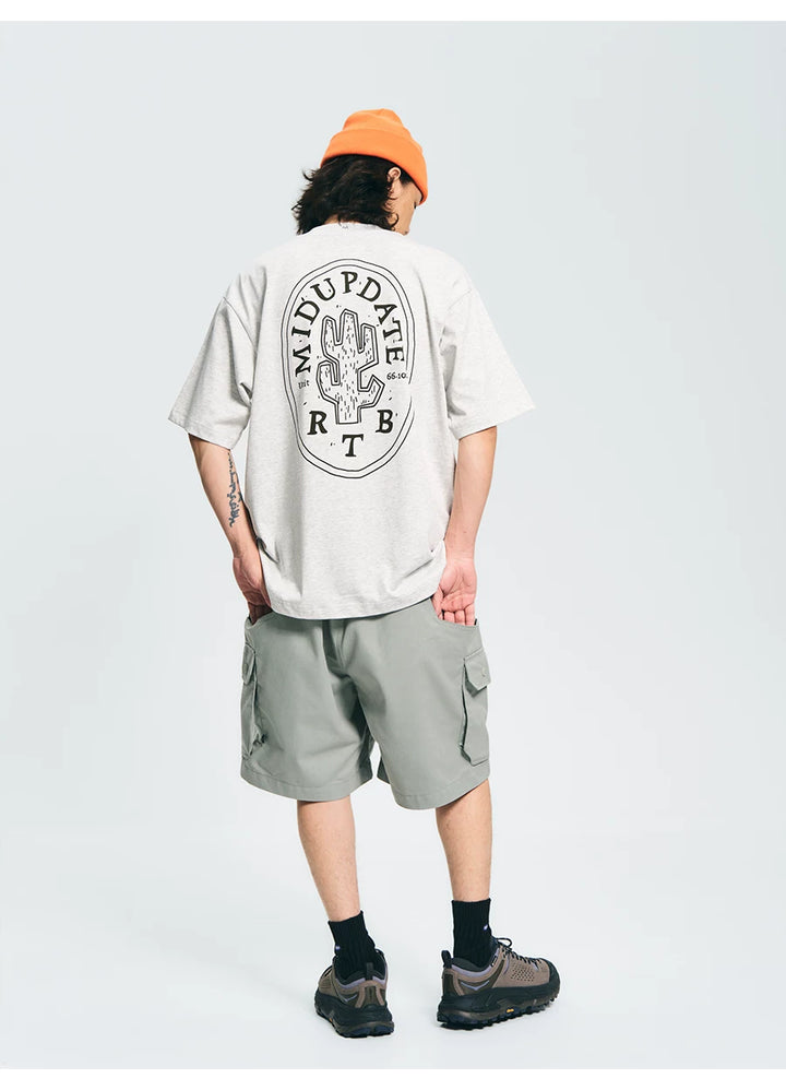 MU562 Vintage Western Cactus Badge Tee