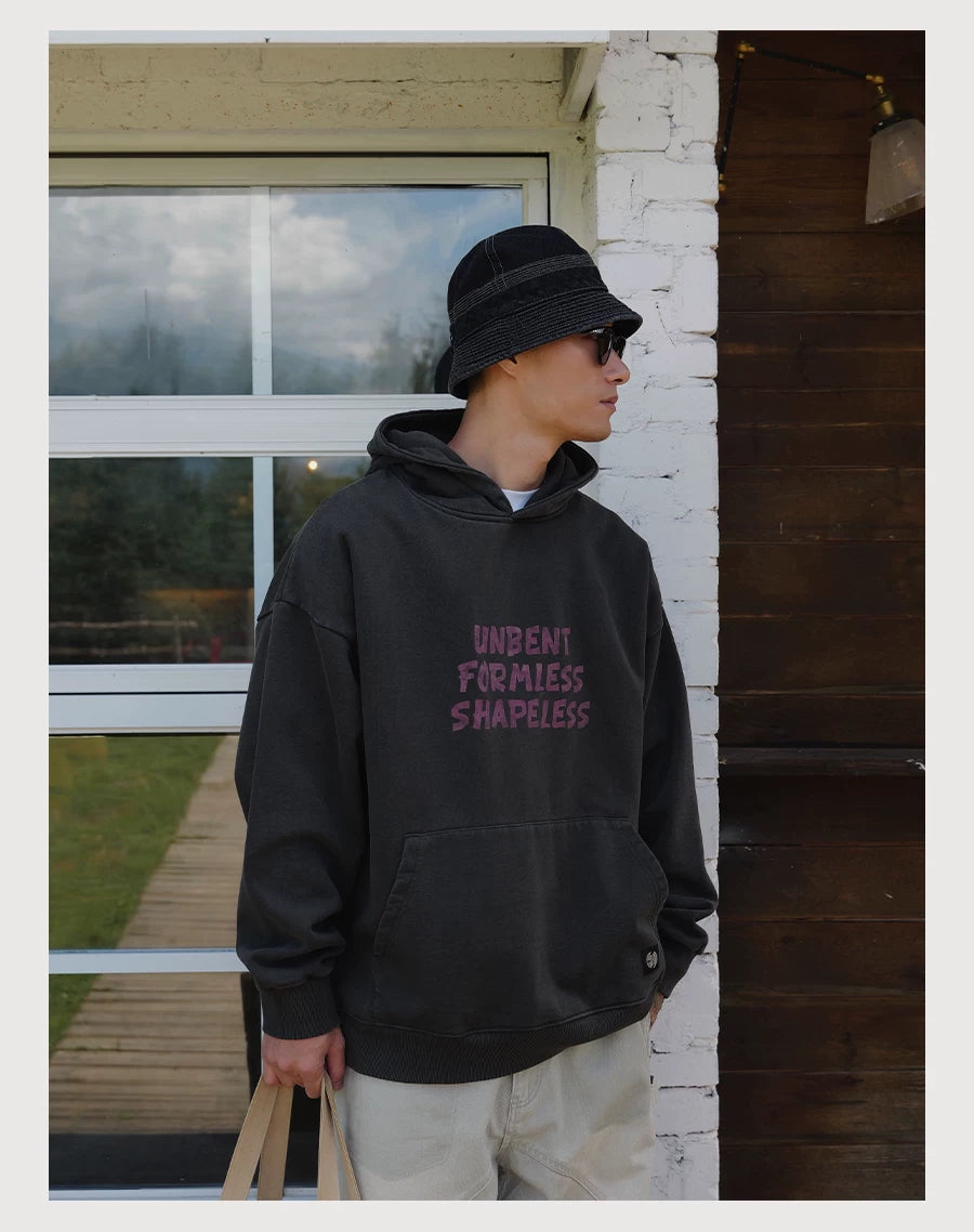 Wax-Dye Washed Fleece Hoodie