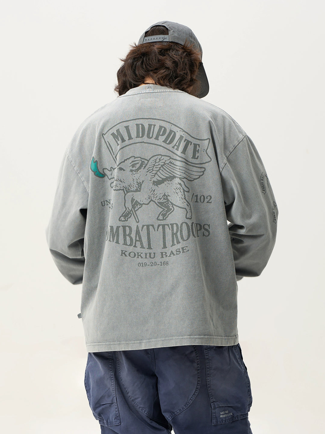 Asutu Dyed Wild Boar Print Tee