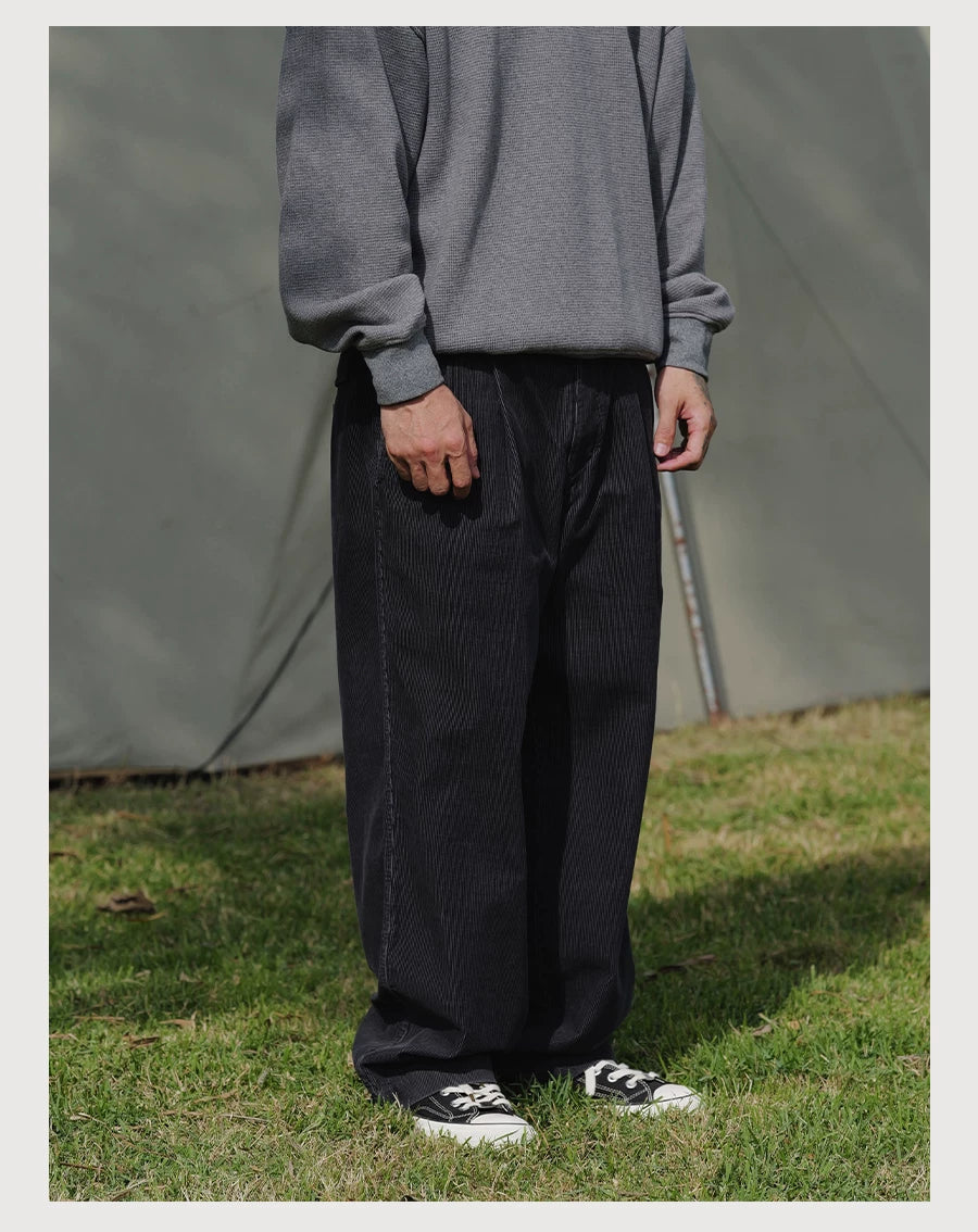 Double Pleat Corduroy Pants
