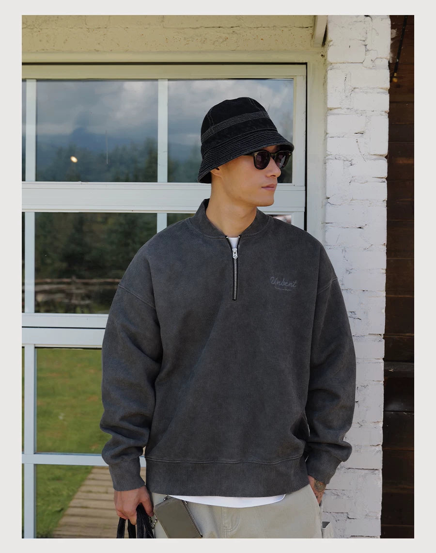 Henley Half-Zip Sweatshirt