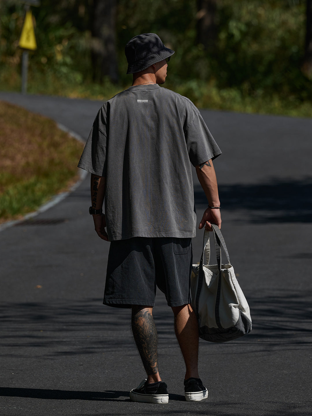Washed "BROS" Logo Tee