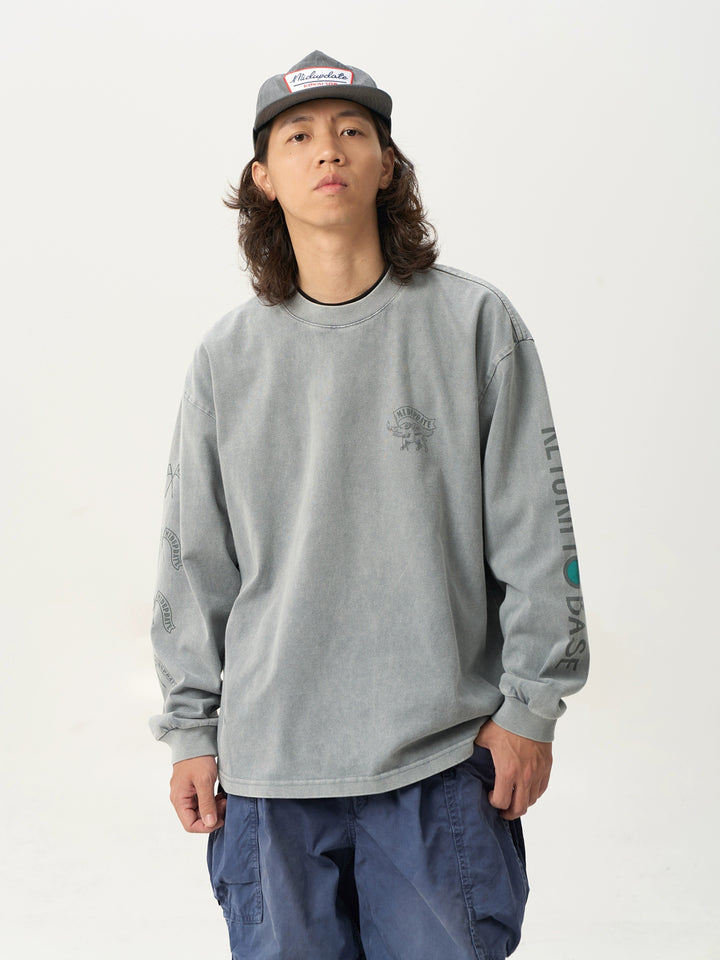 Asutu Dyed Wild Boar Print Tee