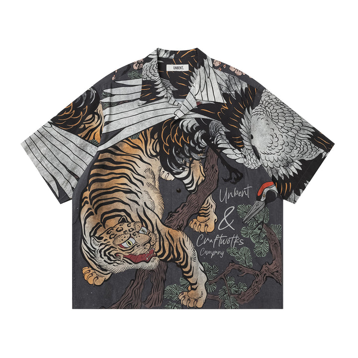 Ukiyo-E Tiger Crane Shirt