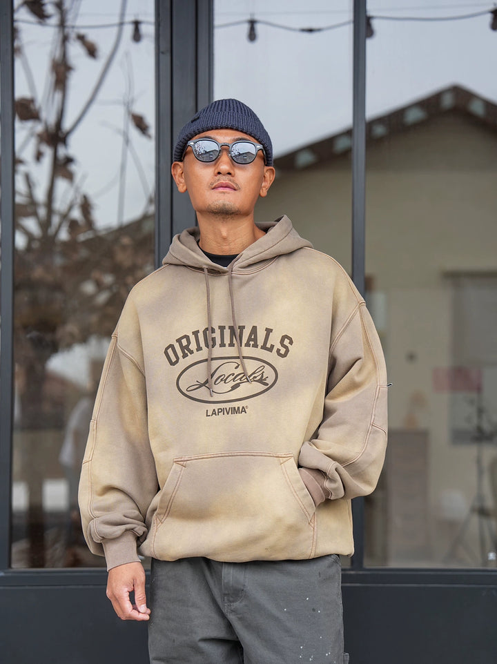 LAPRIMA SPLASH-DYE PRINT HOODED