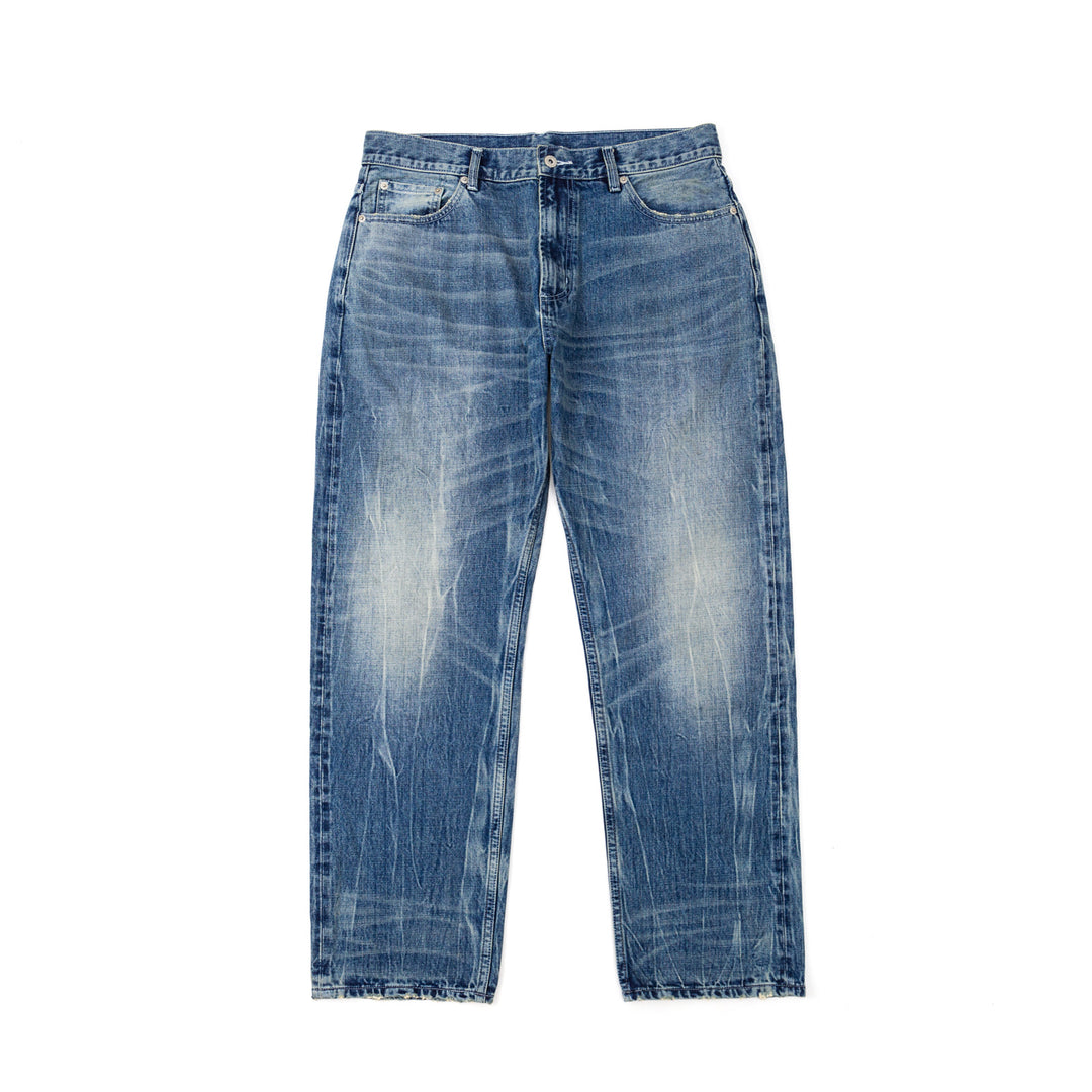 14.0oz Straight Washed Denim Jeans