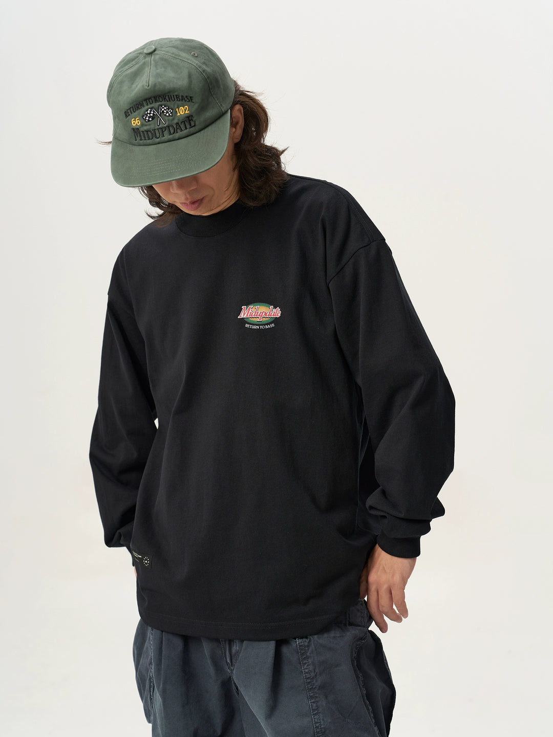 Logo Contrast Motif Print Tee