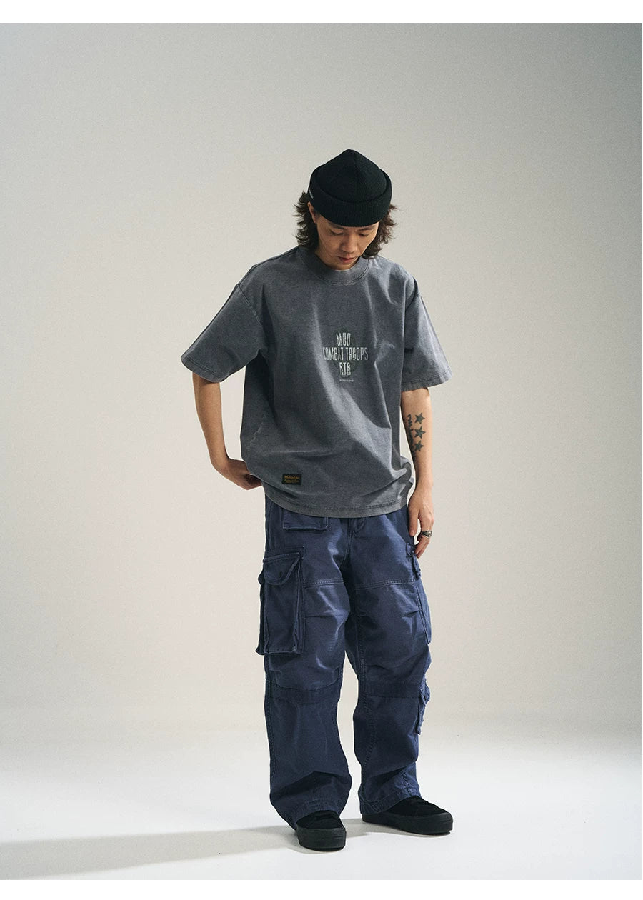 MU567 Vintage Washed Cactus Print Tee