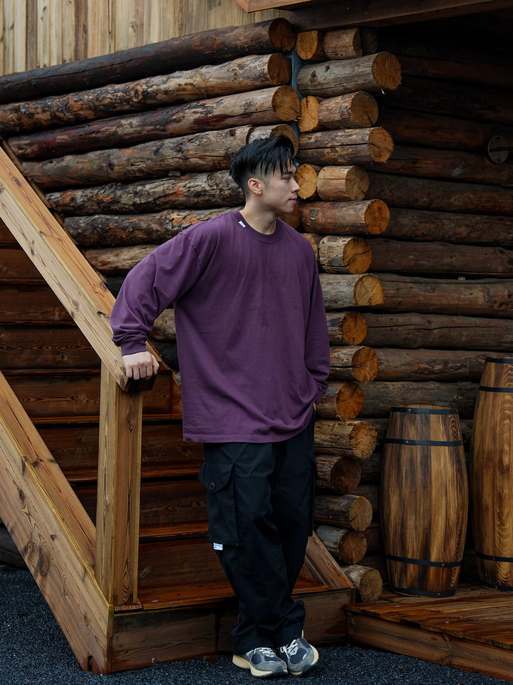 LAPRIMA SLOGAN PRINT WASHED L/S