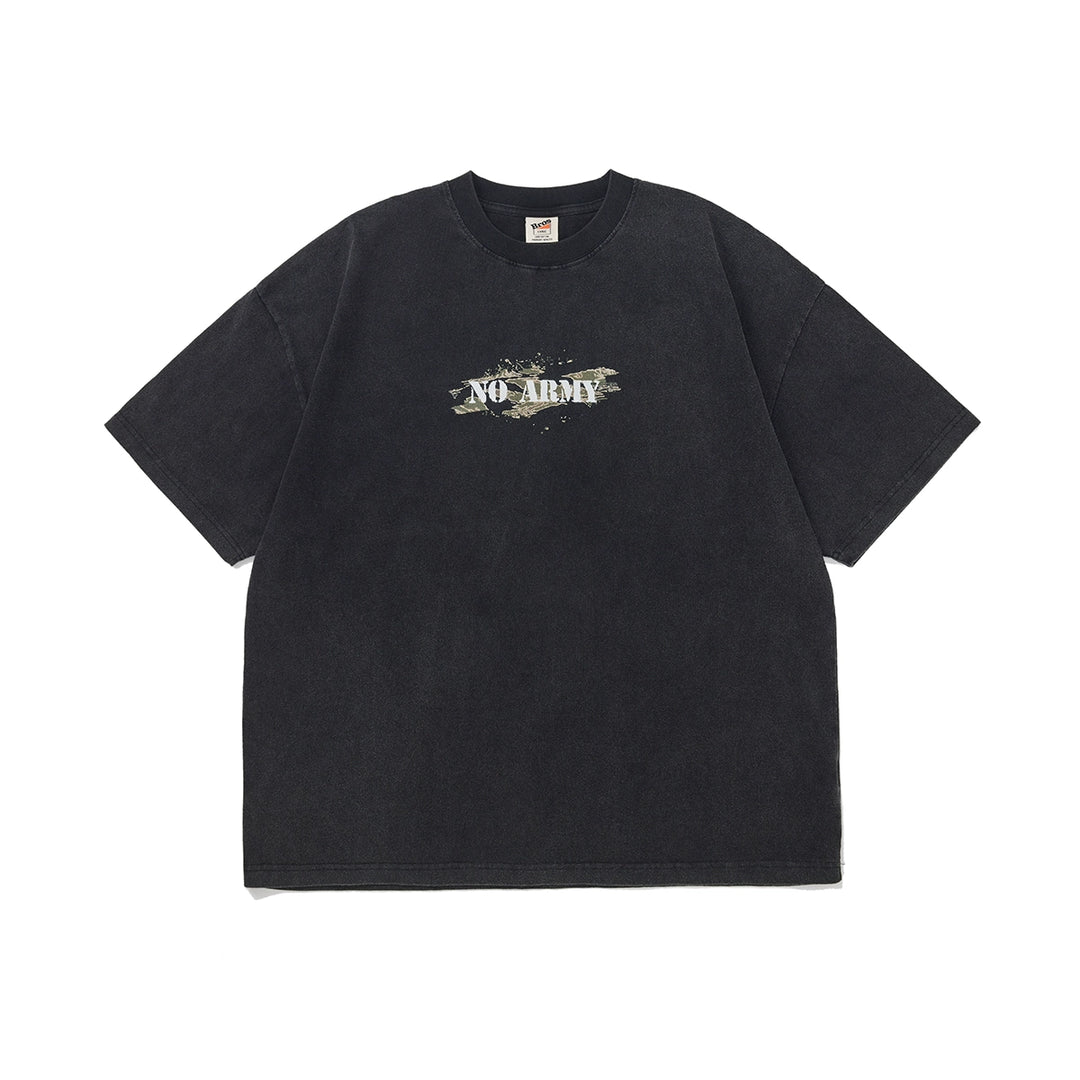 "No Army" Camo Print Tee