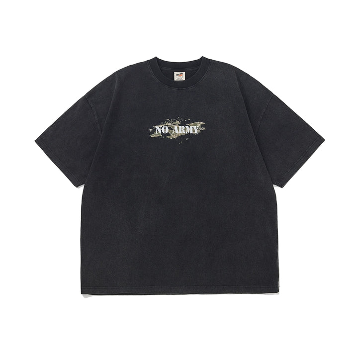 "No Army" Camo Print Tee