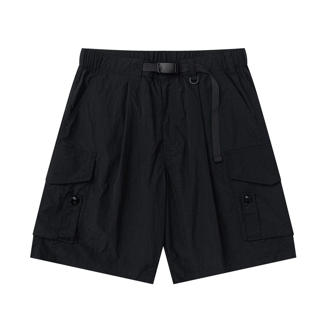 Nylon Multi-Pocket Cargo Shorts