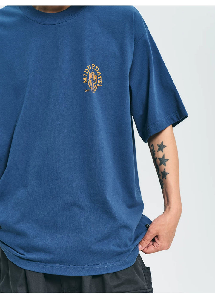 MU562 Vintage Western Cactus Badge Tee