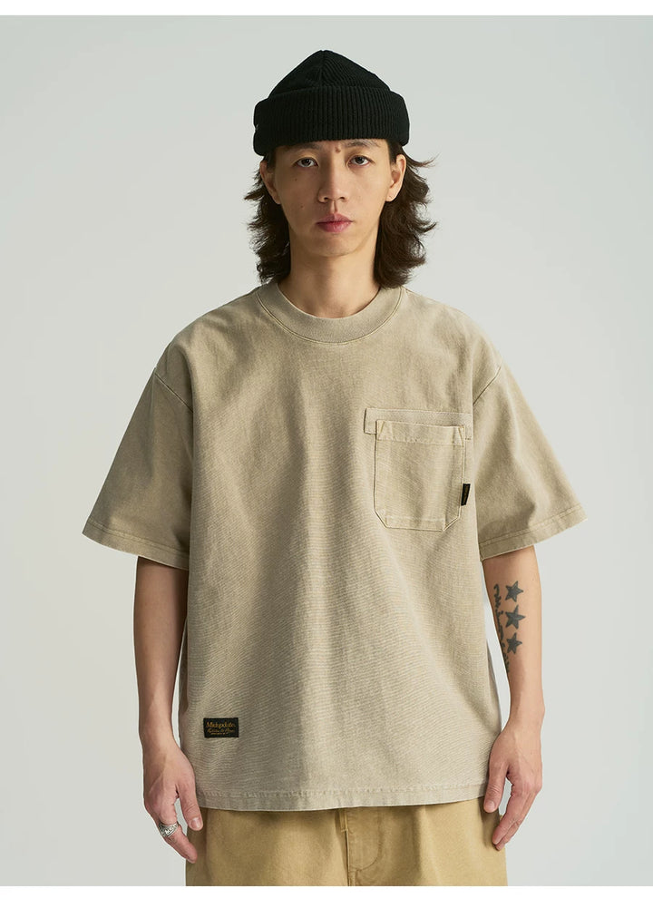 MU560 Minimalist Versatile Washed Pocket Tee