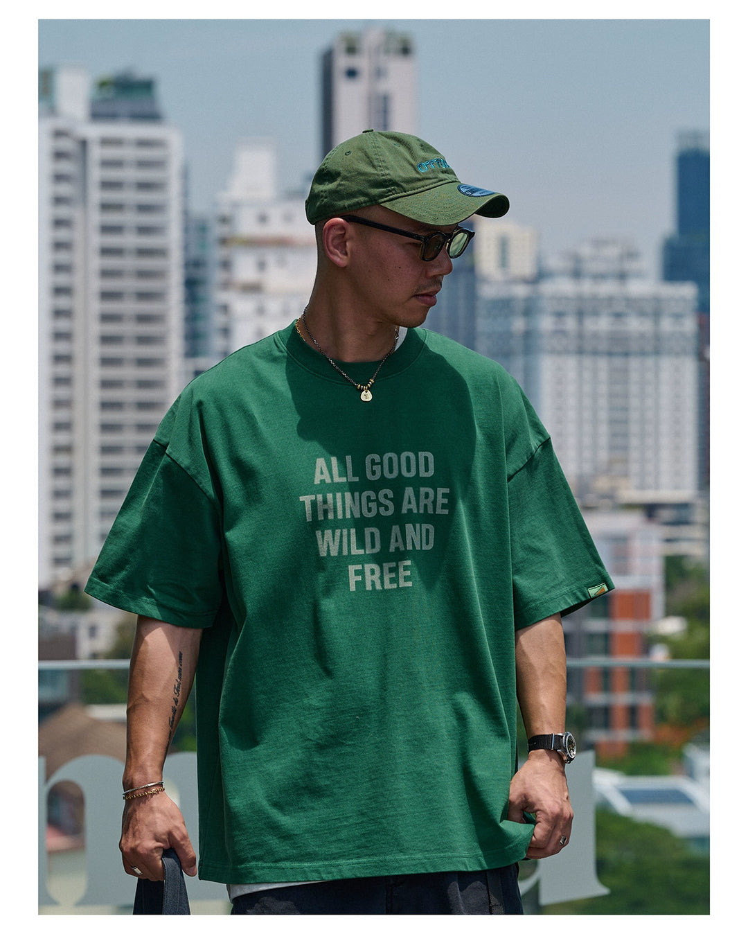 Acid Wash Slogan Print Tee