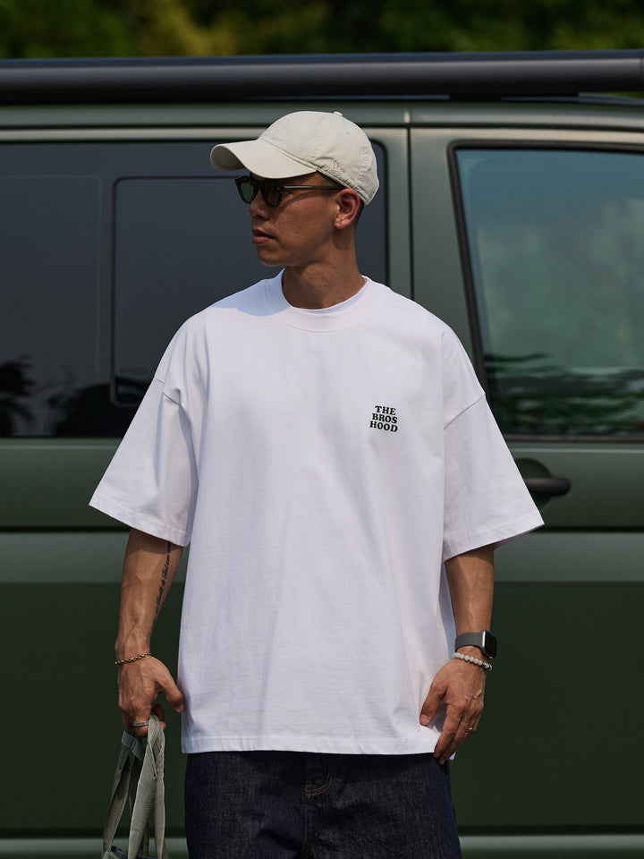 Suede Print Logo Tee
